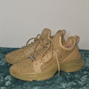 Juicy Couture Women's Tan/Gold Adana Sneakers Size 9.5